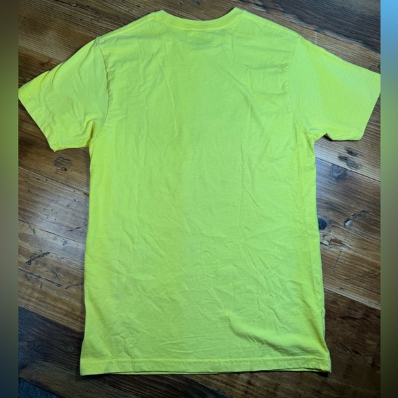 Patagonia Mens Fitz Roy‎ Bison organic Cotton/Poly T-Shirt Yellow slim fit Small - Picture 5 of 6